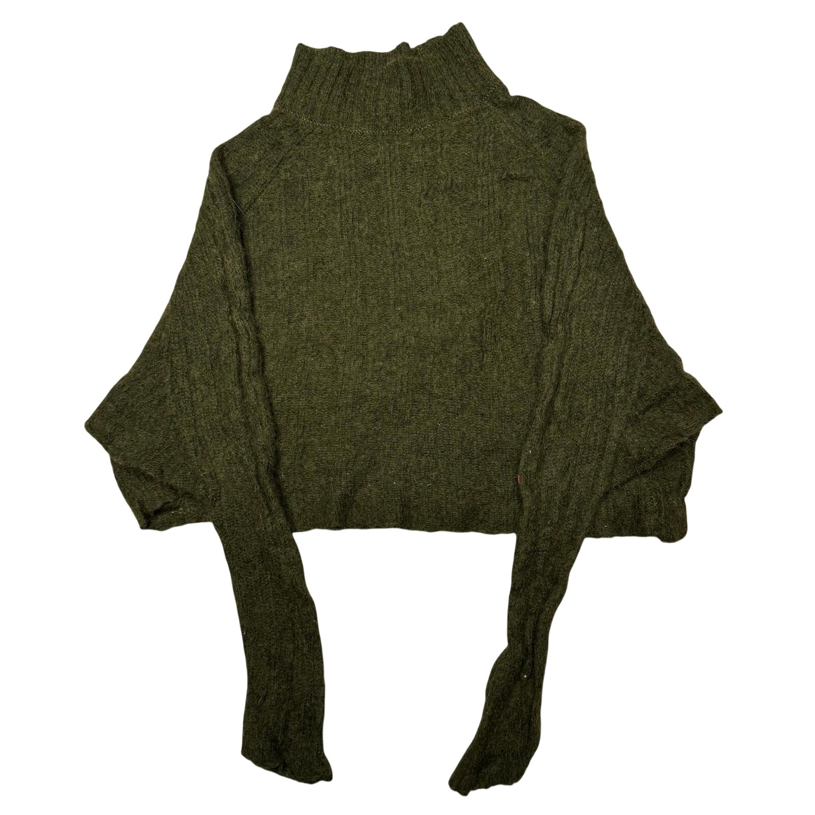 Atelier Delphine Henrietta Alpaca Ribbed Knit Cropped Sweater Top Womens Small